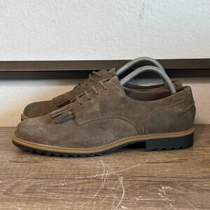 Clarks Somerset Griffin Mabel Women’s Kiltie Oxford Suede Shoes Size 9.5 Brown